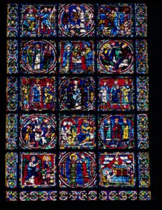 The Life of Christ, New Testament Cycle, lower half of window, c.1145-50 by French School