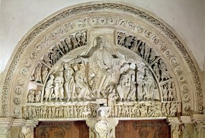 The Pentecost, from the tympanum of the central portal