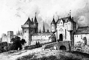 The Porte Saint-Honoré, Paris in the 13th Century by French School