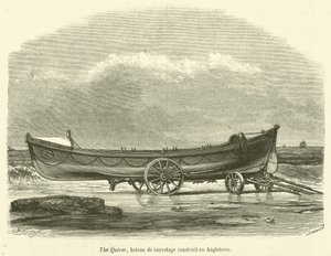 The Quiver, lifeboat built in England (engraving) by French School