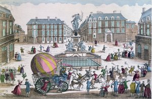 The Return of the Balloon of Jacques Charles and Nicholas Robert by French School