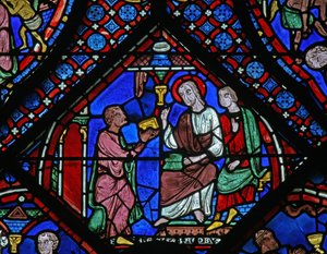 The St James Window: He Meets Filetus with His Magic Book by French School