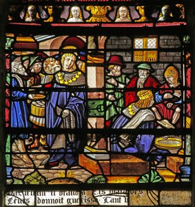 The St Louis Window: Louis Washes the Feet of the Poor