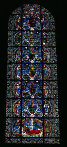 The Tree of Jesse, lancet window in the west facade by French School