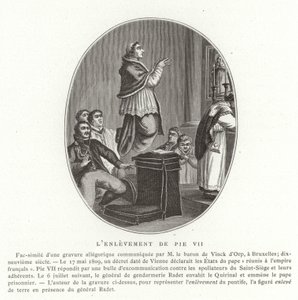 The Abduction of Pope Pius VII, Rome, 6 July 1809 by French School