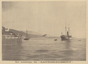 The Airship of Alberto Santos-Dumont Crashing into the Mediterranean