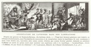 The Arrest of Antoine Lavoisier in His Laboratory, 1794 by French School