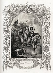 The capture of Constantinople in 1453 by the Ottoman forces. Engraving to illustrate Histoire des popes by Maurice Lachatre, librairie du progres, Paris.