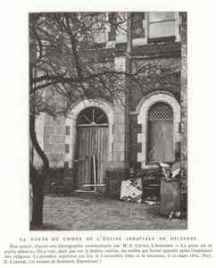 The Door to the Choir of the Abbey Church of Solesmes by French School