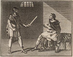 The eminent general Marius, fleeing from Sulla, is captured at Minturnae, but no one dares kill him, not even a foreign slave.