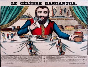 The Famous Gargantua Character from the Novels by François Rabelais. Epinal Imaging, 19th Century