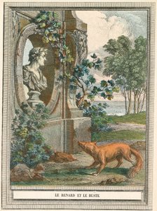 The fox and the bust by French School