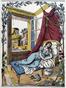 The Lazy - Image of Epinal Pellerin, Engraved by Georgin