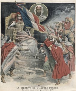 The loyalty of Algerian Arab chiefs to France, cover of Le Petit Journal, 15th December 1907
