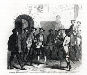 The Prisoners of Vincennes Were Transferred to the Prison of the Bastille in 1784 (engraving)