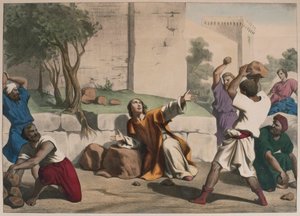 The Stoning of St. Stephen by French School