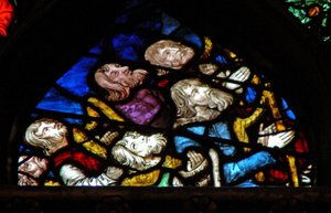 The West Rose Window Depicting a Scene from the Book of Revelation: Elect Singing the Song of Moses