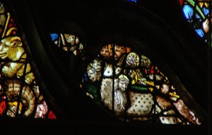 The West Rose Window Depicting a Scene from the Book of Revelation: Kings of the Earth Making War Against the Beast by French School