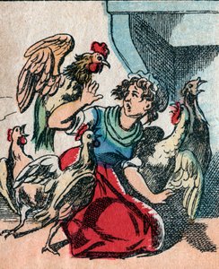 The World Upside Down, an Imaginary Land: Turkeys and Chickens Plucking the Cook by French School