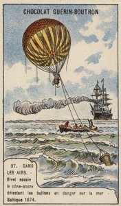Theodore Sivel Testing a Cone-Shaped Balloon Anchor over the Baltic Sea by French School