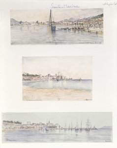 Three Views of Sainte Maxime by French School