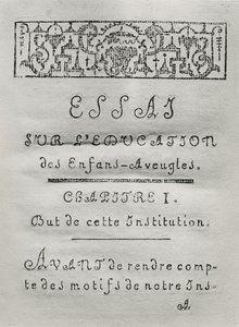Title Page for the First Chapter of Essai sur l