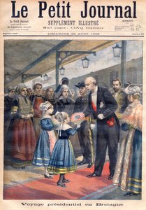 Title page depicting the presidential trip of Felix Faure to Britain, illustration from the illustrated supplement of Le Petit Journal, 23rd August by French School