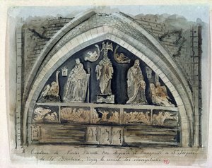 Tomb of Nicolas Flamel at the Cimetiere des Innocents by French School