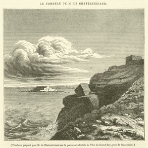 Tomb Prepared for M. de Chateaubriand on the Western Tip of the Grand-Bey Islet, near Saint-Malo by French School