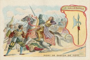 Trade card with an image of a halberd by French School