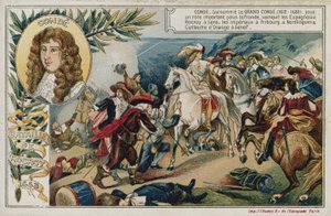 Trade card with an image depicting the Battle of Rocroi by French School