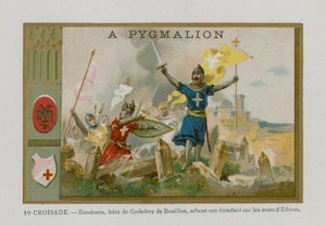 Trade Card with an Image of the First Crusade by French School