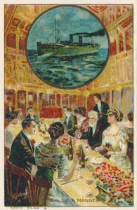 Trade Card with an Image of the Dining Room by French School