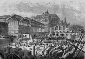 Transformations of Paris Under the Second Empire: View of the New Pavilion of the Central Halls