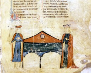 Tristan and Iseult (Miniature, 14th century French Manuscript, Bibl. Marciana, Venice) by French School