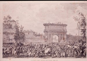 Triumphal entry of the French troops under Napoleon Bonaparte in Milan, May 15 by French School