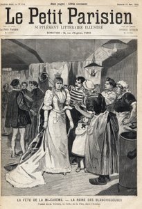 Try the toilet in the workshop on the eve of the Mi Careme Fete: the queen of whiteners. In Le Petit Parisien on 12/03/1893 (engraving)