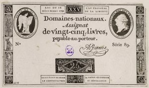 Twenty-Five Livres Banknote, Series 89