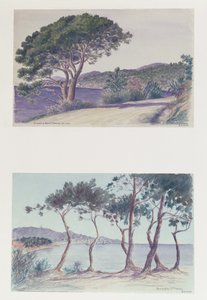 Two Views of Ste Maxime by French School