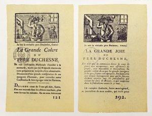 Two Pages from La Grande Colere de Pere Duchesne, 1792 by French School