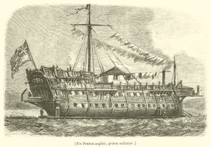 An English Pontoon, Military Prison by French School