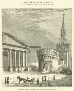 A View of Moscow, The Trinity Gate and the Exercise Hall by French School