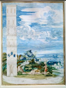 Use of astrolabe, astronomical instrument: aimed at the sun. Watercolour of the French school of the 16th century. Paris, Louvre Museum