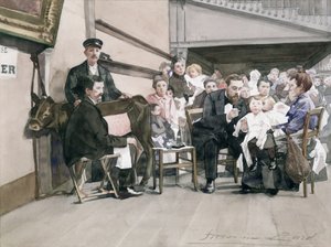 Vaccination of Infants at the Institut de la Vaccine, Paris, c.1900 by French School