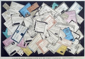 Value of Assignates and Other Paper Coins During the French Revolution by French School