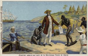 Victor Schoelcher Bringing News of Their Freedom to the Slaves of Martinique, c.1848 by French School