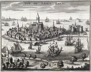View of St Malo - Anonymous Engraving by French School