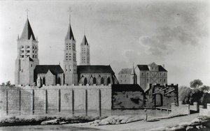 View of the Abbey of Saint-Germain-des-Pres at the Start of the 15th Century by French School