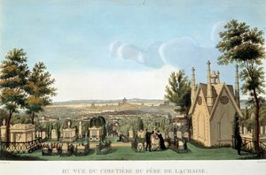 View of the Pere Lachaise cemetery in Paris
