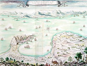View of the Siege of Gibraltar in 1704 by French School